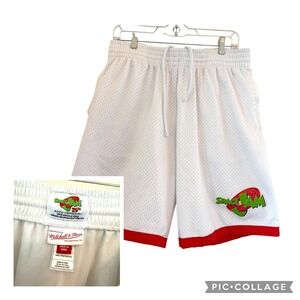Space Jam Mitchell & Ness 25th Anniversary Basketball Shorts White Large Jordan